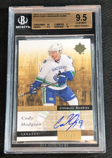 2011-12 UD ULTIMATE CODY HODGSON ROOKIE AUTO GOLD #ed 75/99 BGS 9.5/10 GEM MINT
