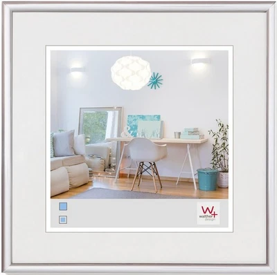 Bilderrahmen New Lifestyle Kunststoffrahmen 20x20 cm Silber, 3er Pack, KV220S3 - Bild 1 von 4
