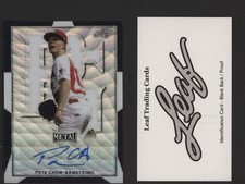2019 Leaf Metal Perfect Game Proof Wave Black Pete Crow-Armstrong RC AUTO 1/1