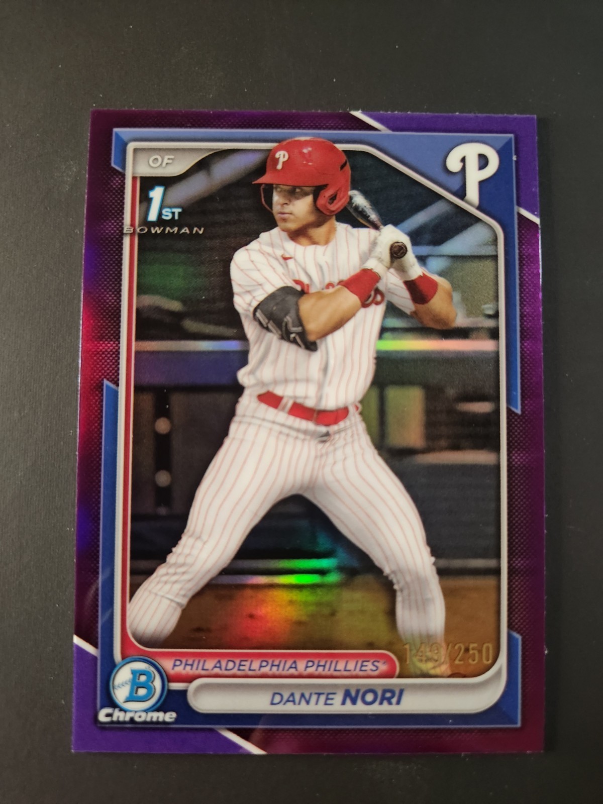 2024 Bowman Draft - Chrome Dante Nori #BDC-16 Purple Refractor /250