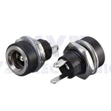 10PCS DC Power Supply Jack Socket Female Panel Mount Connector 5.5 x 2.1mm