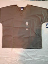 New Cherokee Workwear Originals Women's XL V-Neck Taupe Scrub Top