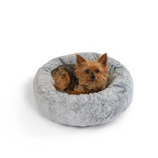 Best Friends by Sheri SnuggleSoft Faux Fur Calming Donut Bed for Dogs and Cats