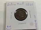 1860 Indian Head Cent Penny Copper Nickel w/Rounded Bust 020626-02c