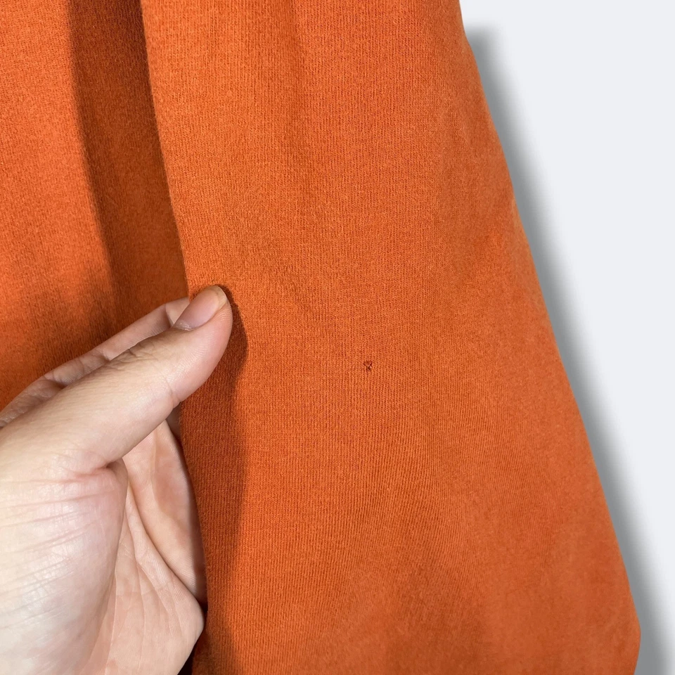 Camiseta De Colección Abercrombie Fitch L/s Gráfica Para Hombres L Naranja Escritura Retro Y2K Foto 2 de 4