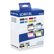 5P LC401XL LC-401 XL Ink Cartridges for Brother MFC-J1010DW MFC-J1012DW J1170DW