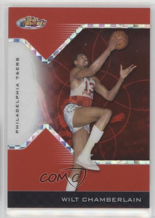 2004-05 Topps Finest Red X-Fractor 51/99 Wilt Chamberlain #146 HOF rf2