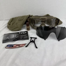 ESS Influx Terrain Tan Adjustable Ventilation System Ballistic Goggles Tinted