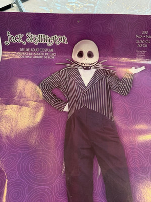 Disguise Jack Skellington Deluxe Adult Costume Nightmare Before Christmas XL