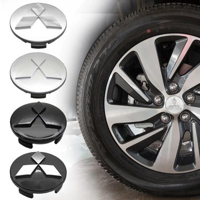 4pcs 60mm Car Wheel Center Cap Hub Badge Rim Cover For Mitsubishi 