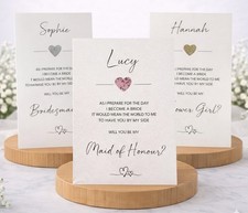 Will You Be My Bridesmaid Card Maid of Honour Card Flower Girl Witness Card