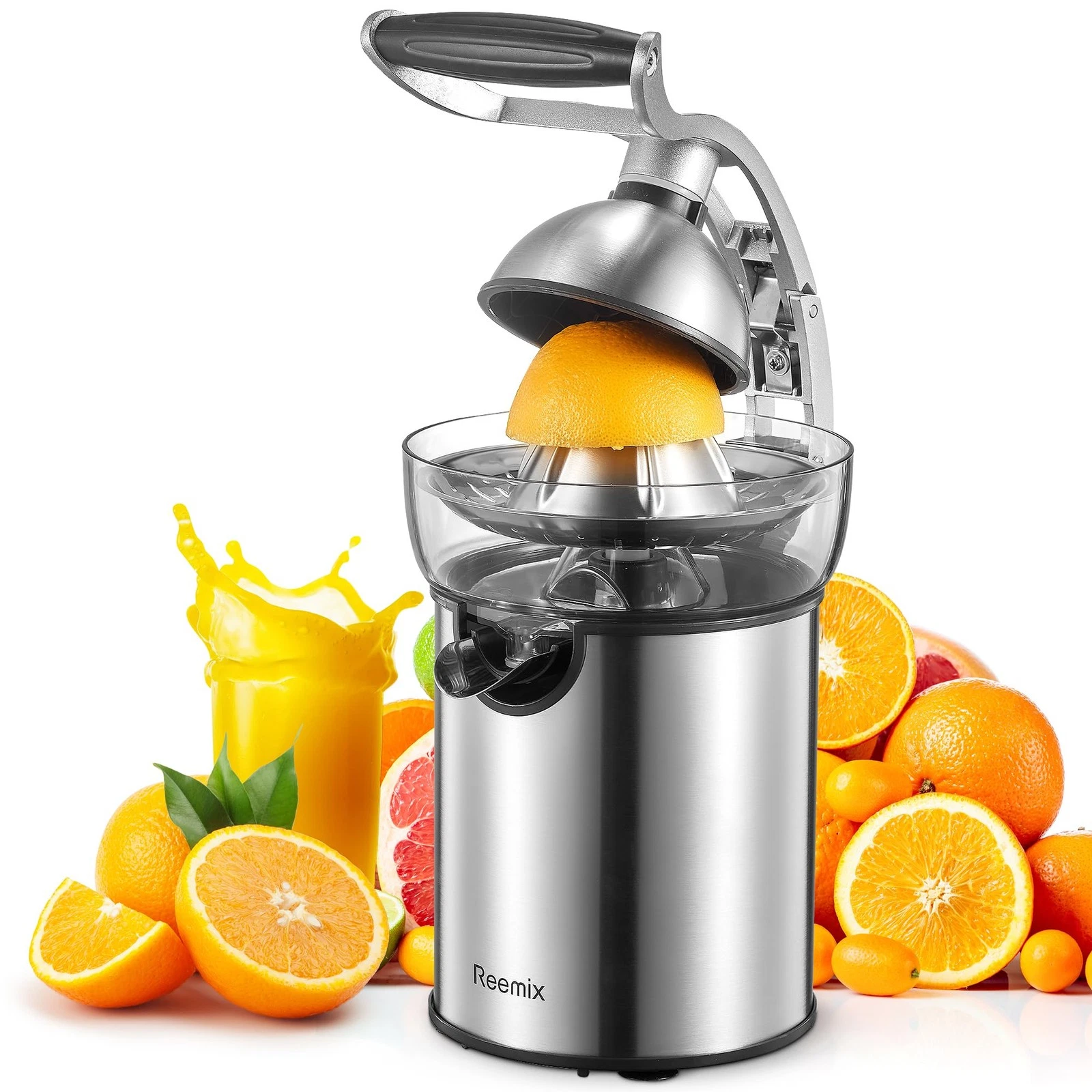 Electric Citrus Juicer Squeezer, Powerful Orange Juicer with Zine Alloy Die C...