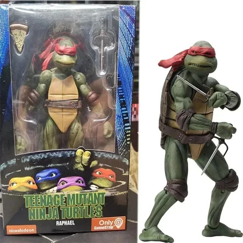 Juego de 4 figuras de acción Tortugas Ninja 1990 película TMNT 7" nuevas en caja Foto 4 de 4