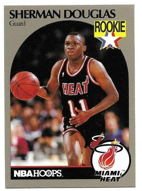 SHERMAN DOUGLAS 1991 HOOPS 100 SUPERSTARS CARD NEAR MINT CONDITION