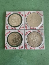 L@@K MÉXICO 5 COINS LOT DIFFERENTS  1932. 1943. 1951. 1968 HIGH CONDITION Silver
