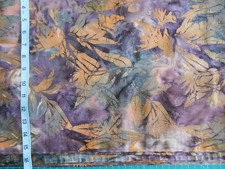 9 Yards HOFFMAN BALI BATIK Fall Autumn Leaves Cotton Fabric 44" Wide