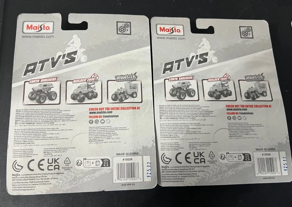 2 Maisto Fresh Metal ATV'S Blue and Green Off-Road #15026 - Image 2 of 2