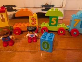 LEGO DUPLO 10558 Number Train w/ Boy & Girl Figures - Incomplete 