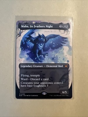 MTG Maha, Its Feathers Night BLB 0289 M NM Regular Borderless