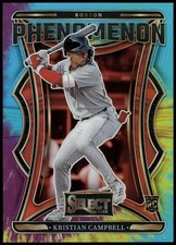 2025 Panini Select #19 Kristian Campbell Phenomenon Tie-Dye Prizm #/25