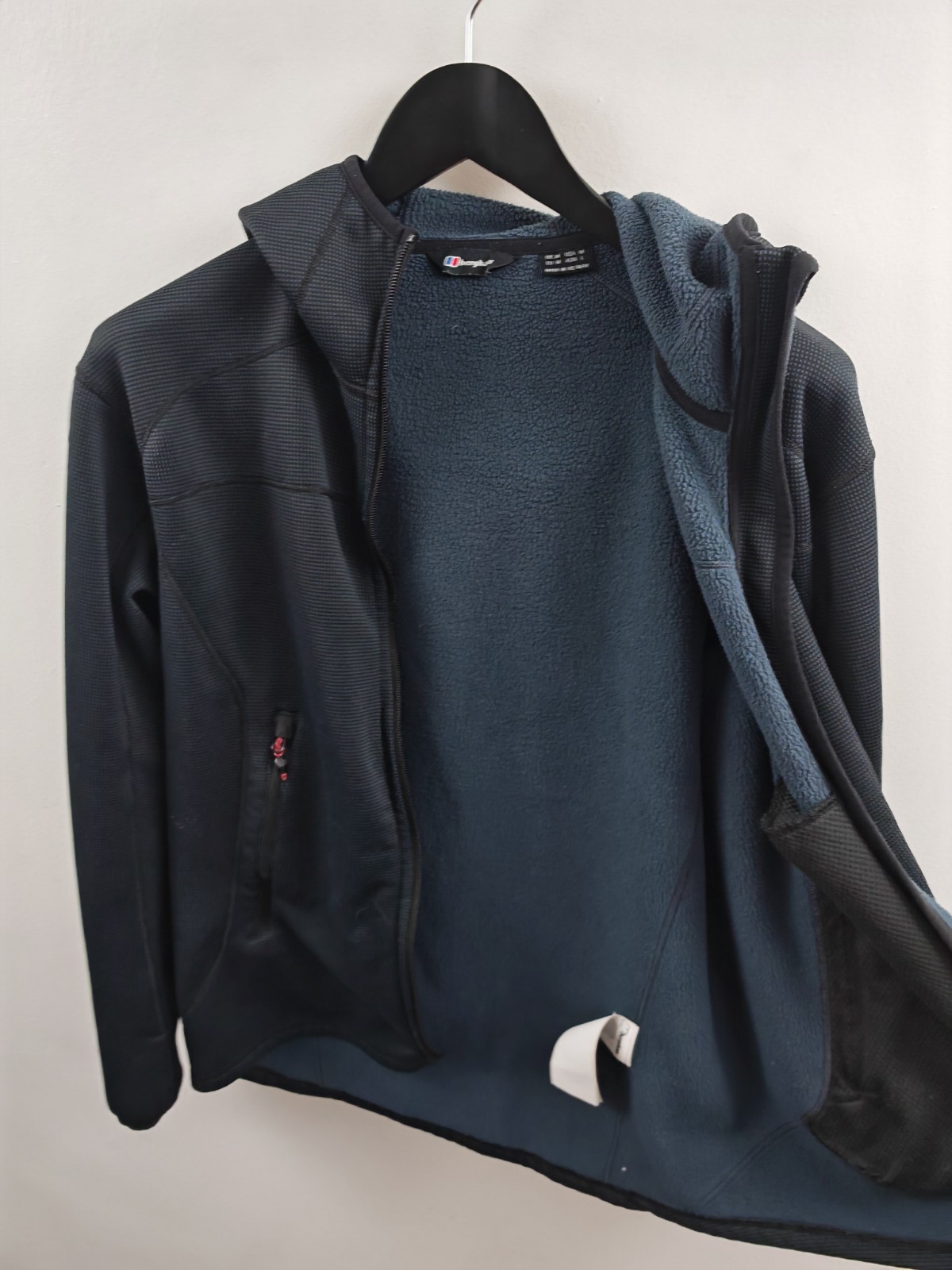 Berghaus Mens Pravitale MTN 2.0 Hooded Fleece Jacket Size M Blue Black image 6