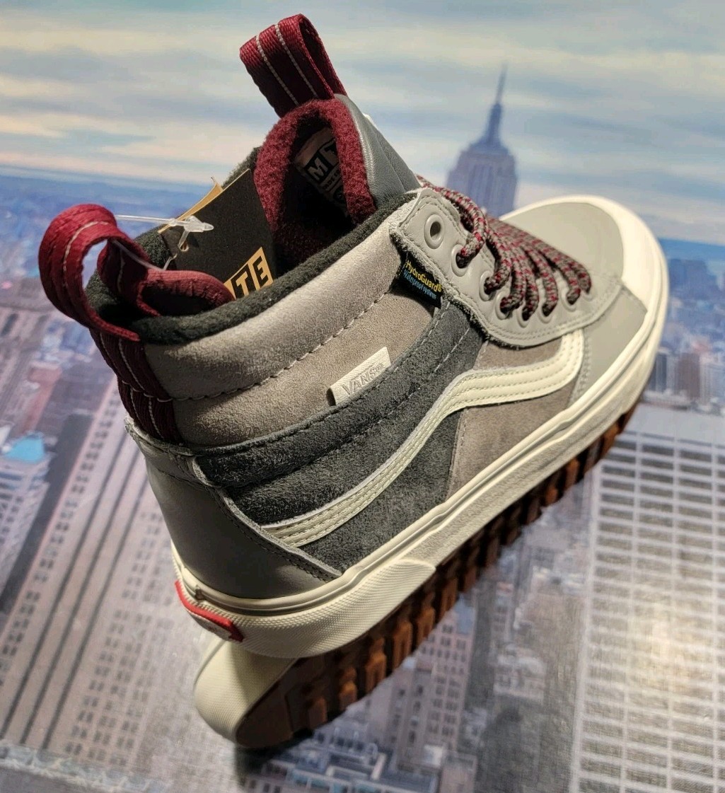 VANS SK8 Hi MTE-2 Primaloft Shoes Grey/Maroon Mens Size 8  display picture 1