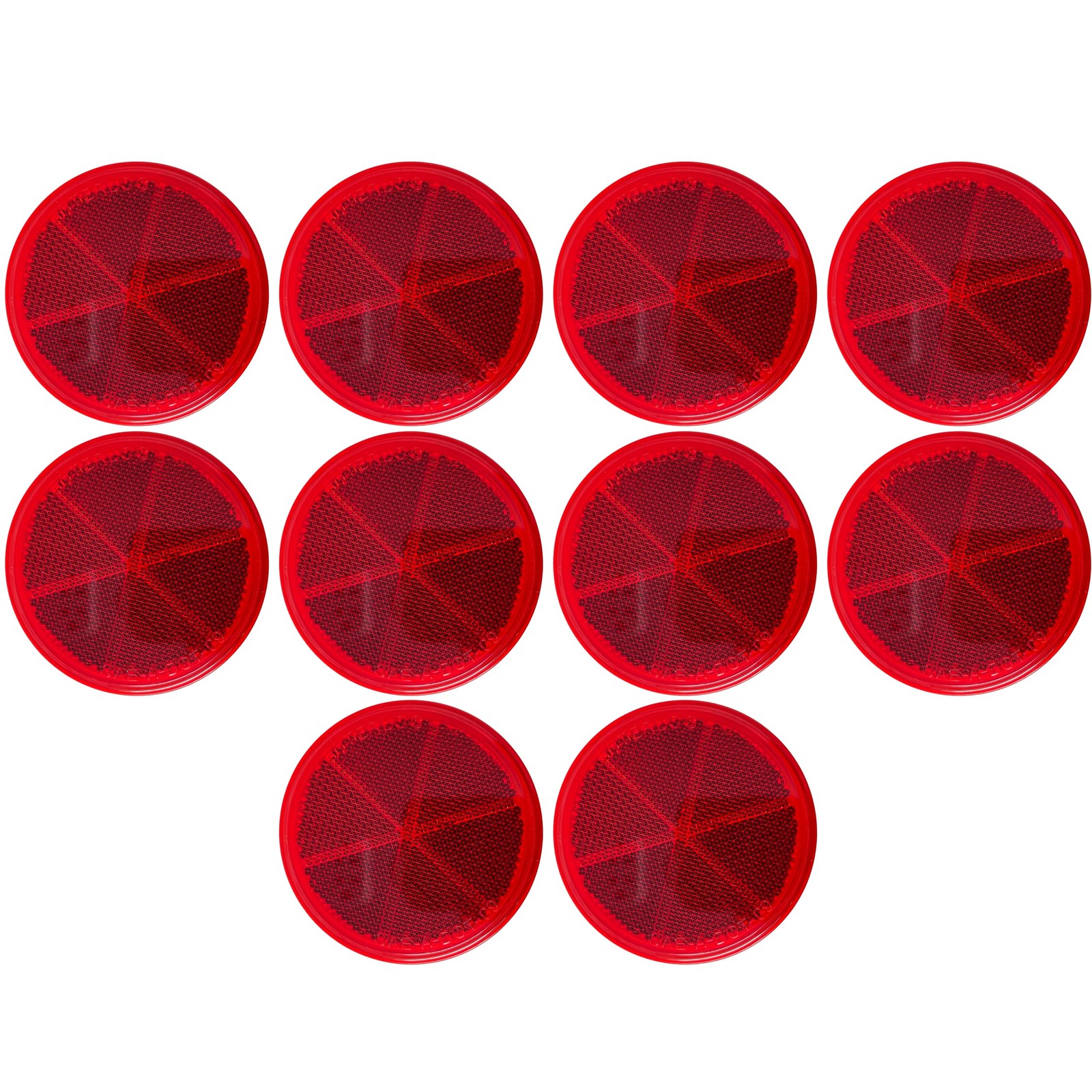 Reflectors For Mailbox 3 Inch Round Red Adhesive Reflectors - Pack Of 2 For Bike, Trailer, Truck, Boat, Mailbox Safety Red Reflector - Foto 10
