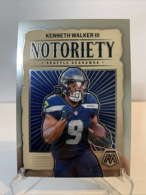 2024 Panini Mosaic Notoriety Kenneth Walker III #8 Base Insert Seahawks NFL
