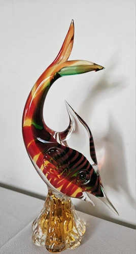 Vintage Murano Style Glass Blown Multicolored Figurine-ArtGlass