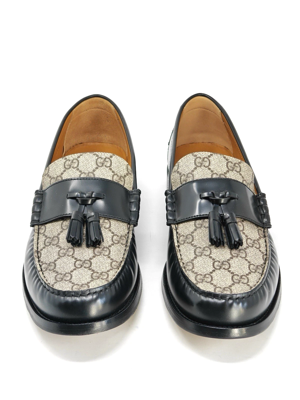 Gucci Kaveh GG Supreme Leather Tassel Loafers Shoes Brown Black UK 13 673817
Opens in a new window o