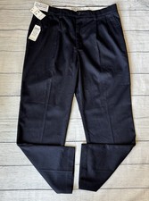 New Dockers Men's 34/30 Easy Khaki Pants Classic Fit Pleated Navy Blue