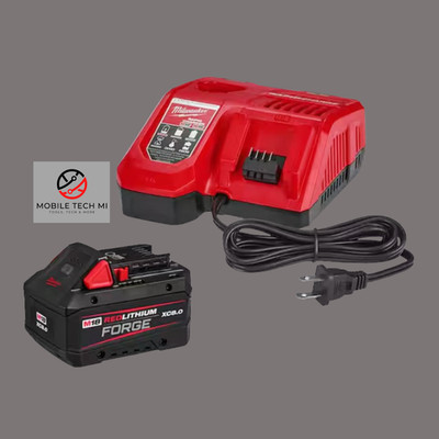 Milwaukee M18 REDLITHIUM FORGE XC8.0 8.0 Ah Battery Starter Kit w/ Rapid Charger