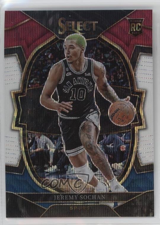 2022-23 Panini Select Concourse Tri-Color Prizm Jeremy Sochan #86 8c1
