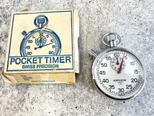 North Star Swiss Mechanical Pocket Timer 7 Jewels w Box