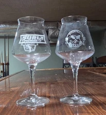 2 Surly Brewing And Rivertrail Teku Beer Glasses 