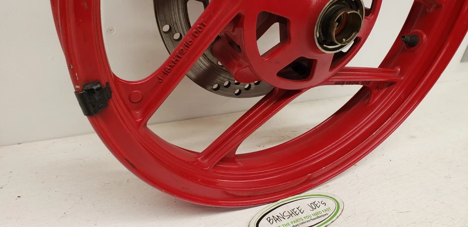 1988-2007 Kawasaki Ninja 250R Front Wheel Red #41073-1365-x4 Front Rim - Image 4 of 4
