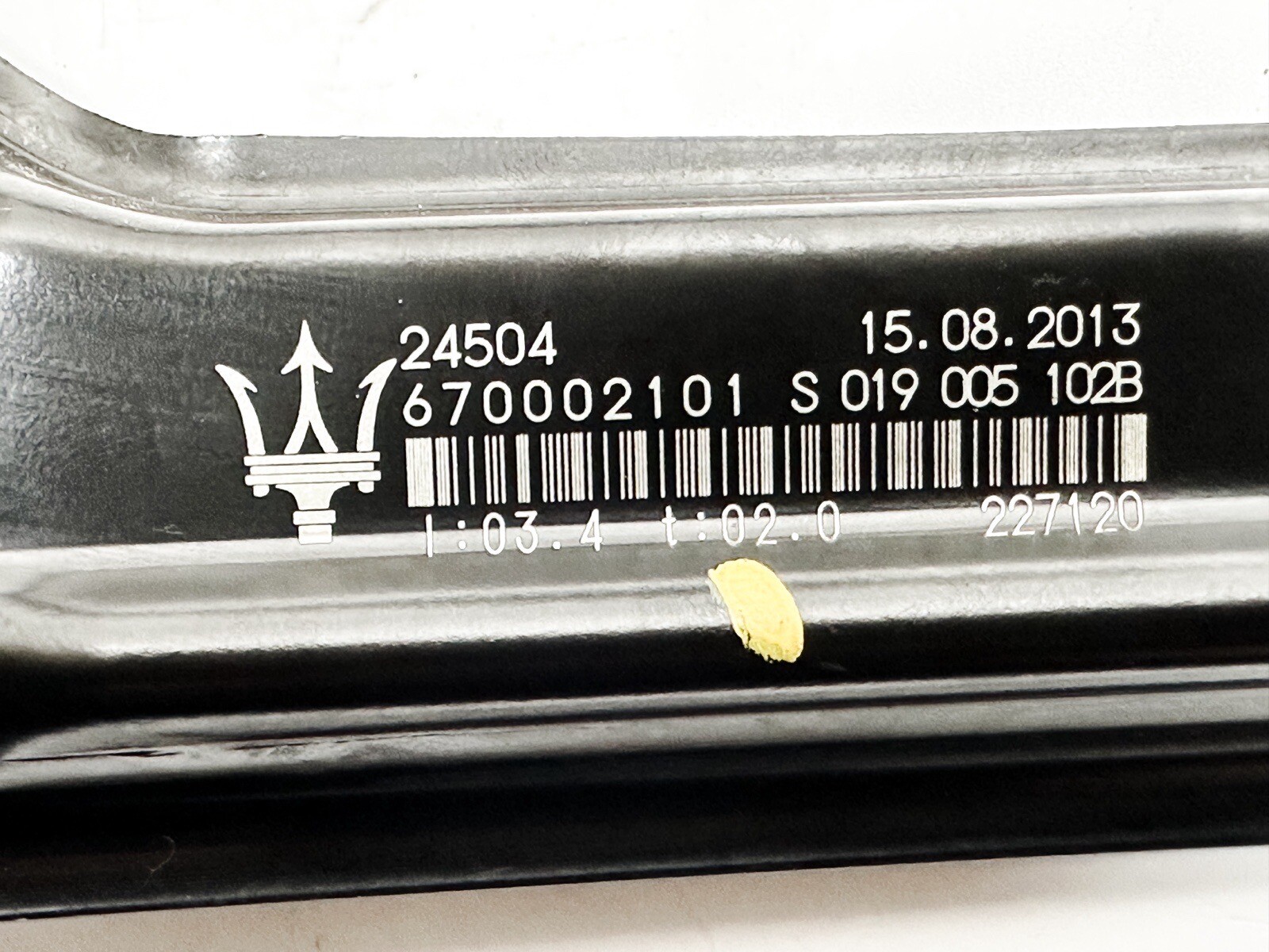 2014-2020 MASERATI QUATTROPORTE RIGHT PASS REAR DOOR WINDOW REGULATOR OEM