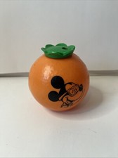 Walt Disney Mickey Mouse Orange Sipper Drink Cup Vintage