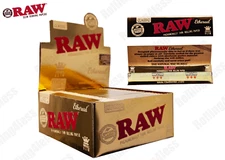 AUTHENTIC Raw Classic Ethereal KINGSIZE SLIM  Unrefined Rolling Papers 50 Packs