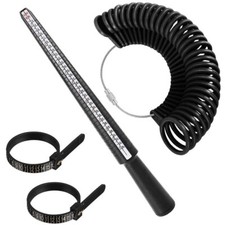 Ring Sizer Guage Mandrel Finger Sizing Measure Stick Standard Jewelry Tool Kit