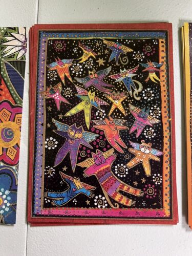 Laurel Burch Cat Greeting Cards Box Set of 25 Blank Reusable Box Kitties Cats - Picture 3 of 14