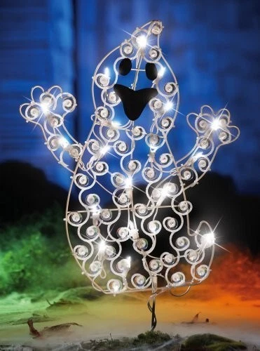 Set Of 2 Lovable Light Up GHOSTS Garden Yard Stakes Outdoor Halloween Decor 30"H - Image 2 of 4