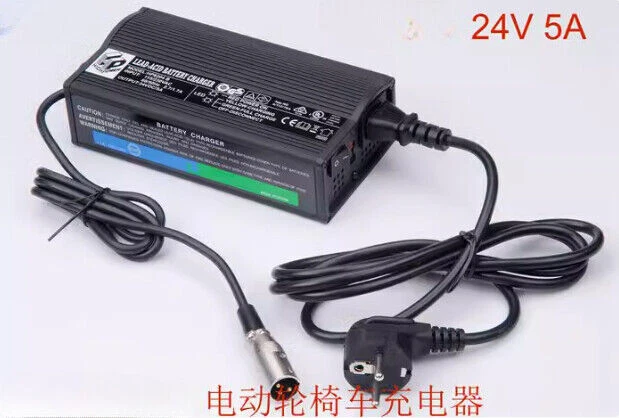 1PCS For HP8204B 24V 5A/6A Electric Wheelchair lead-acid Battery Charger - Image 2 of 4