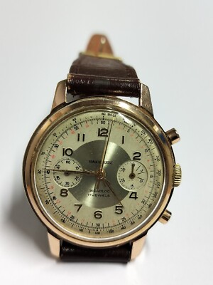 Montre Chronographe vintage 37mm mouvement Valjoux 23 fonctionne parfaitement.