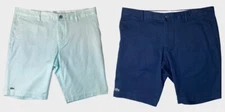 Lacoste Mens Slim Fit Chino Bermuda Shorts - Navy Blue / Forst Blue - FH7422-51
