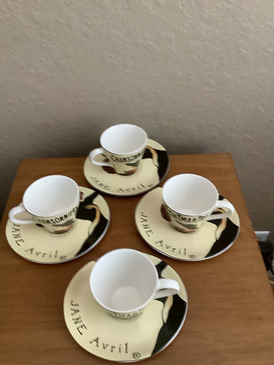 Set of Vintage Sango Cabaret~Cups Saucers~Jane Avril