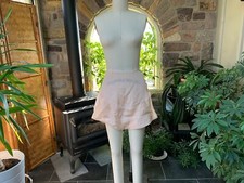 Antique 1930s Peach Silk Floral Lace Tap Panties Step Ins Underwear Panties