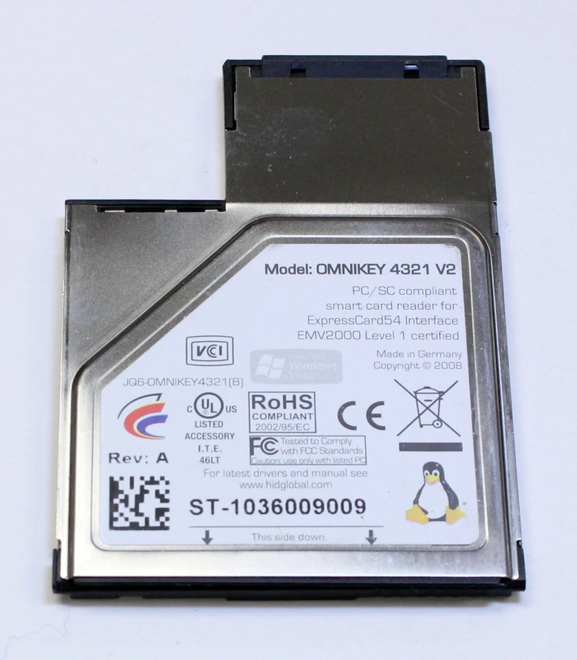 HID Smart Card Reader OMNIKEY 4321 V2 for ExpressCard 54 Interface EMV2000 - Image 4 of 4