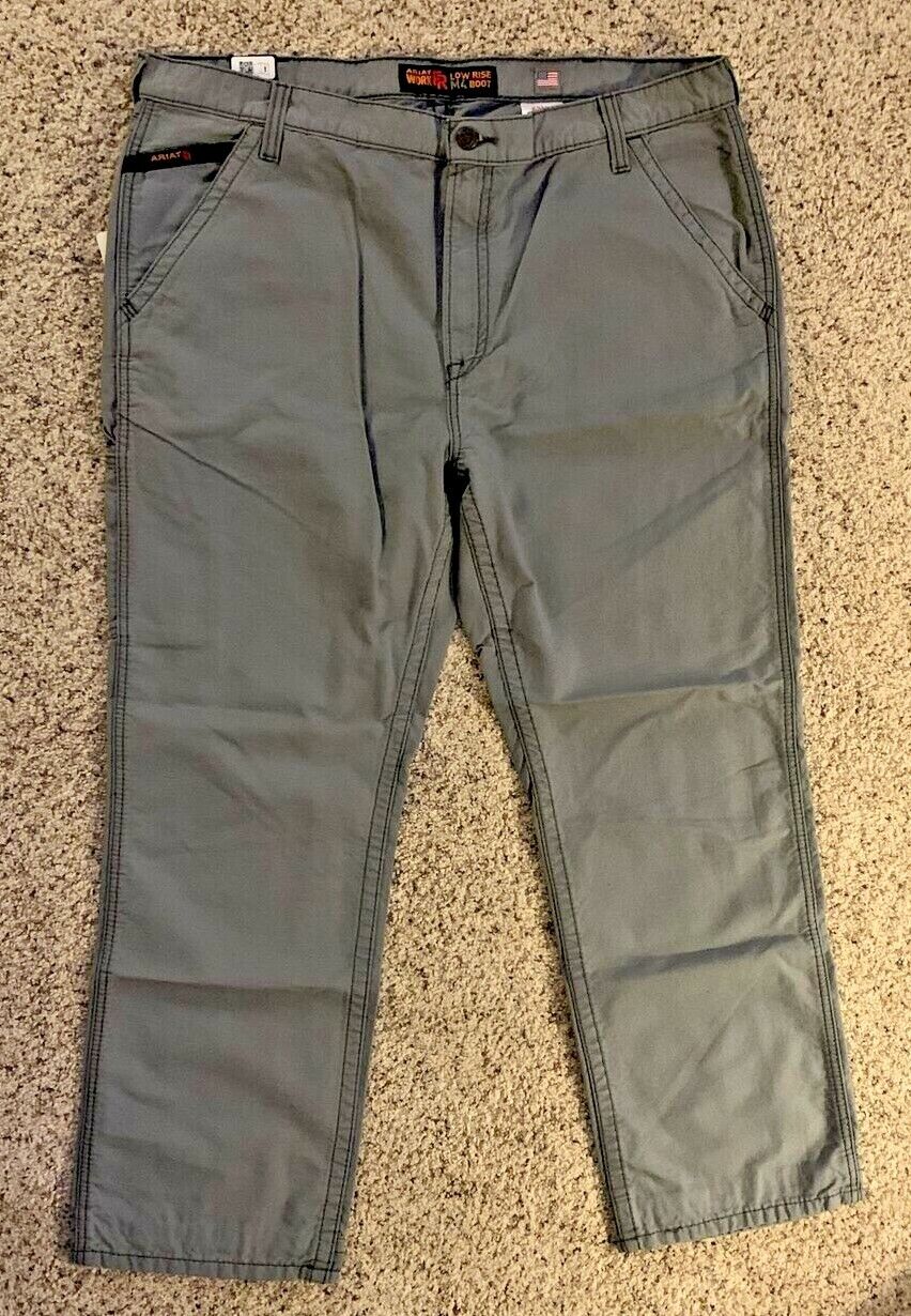 Ariat Work FR Workhorse M4 Low Rise Boot Cut Pants Size 42/32 Color Medium  Gray 884849999530 | eBay