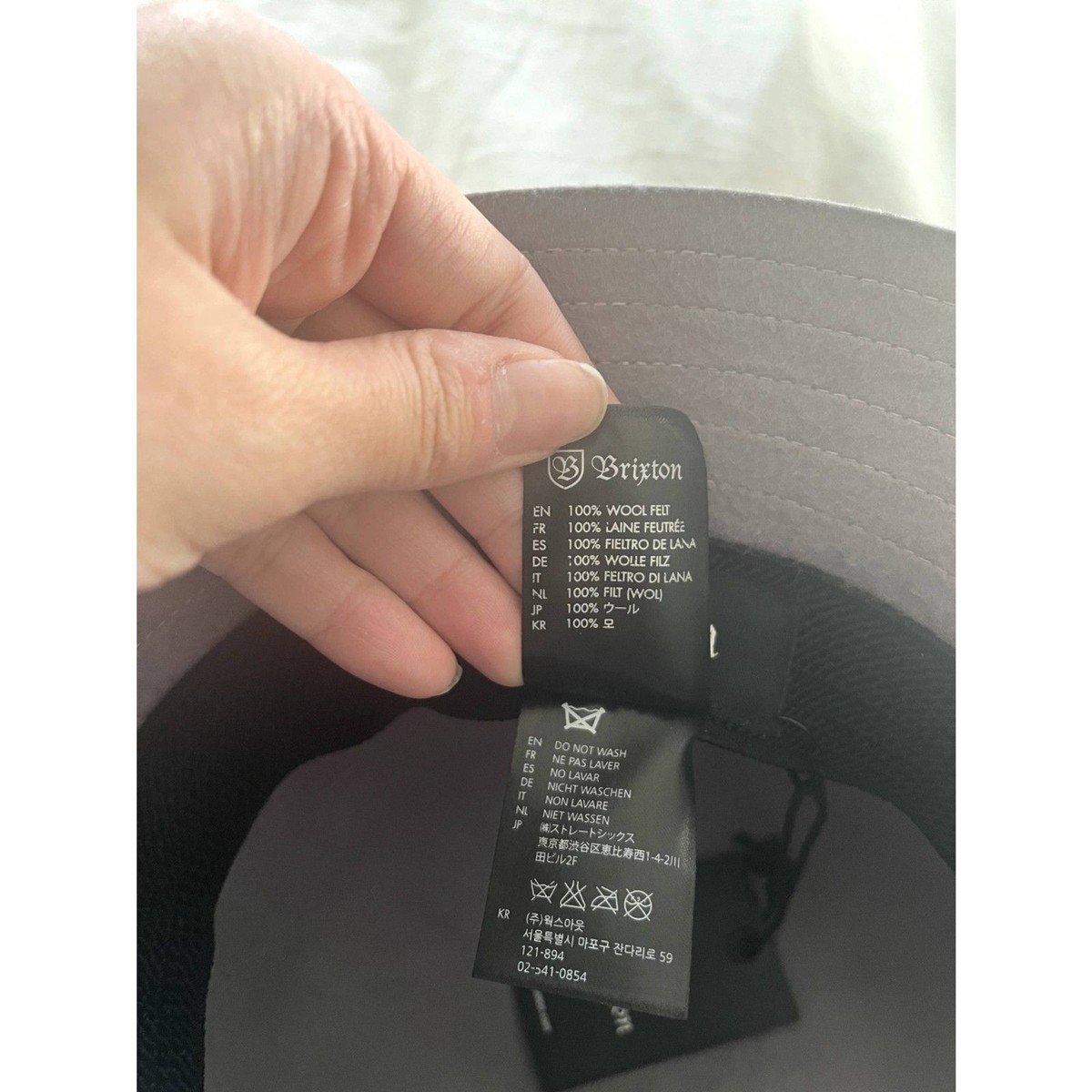NWT Brixton Essex Bucket Hat in Aluminum 100% Wool Felt Size Small Packable Blanket Bucket Fleece Hat by Brixton - 56,95 € main image 2